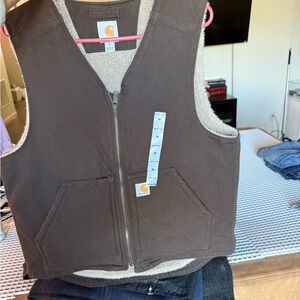 Carhartt Dark Brown Vest with Pockets